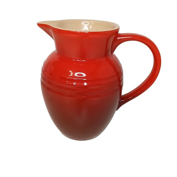 Le Creuset Other - Le Creuset Small Pitcher Ombré Red Stoneware Creamer Pitcher 5 1/2” Farmhouse